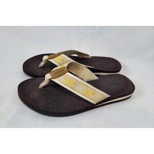 LL Bean Womens Thong Flip Flops Sandals Golden Retriever Dogs Size 9 M